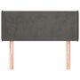 Voir la diapositive 3 : VIDAXL Tete de lit avec oreilles Gris fonce 103x16x78/88 cm Velours