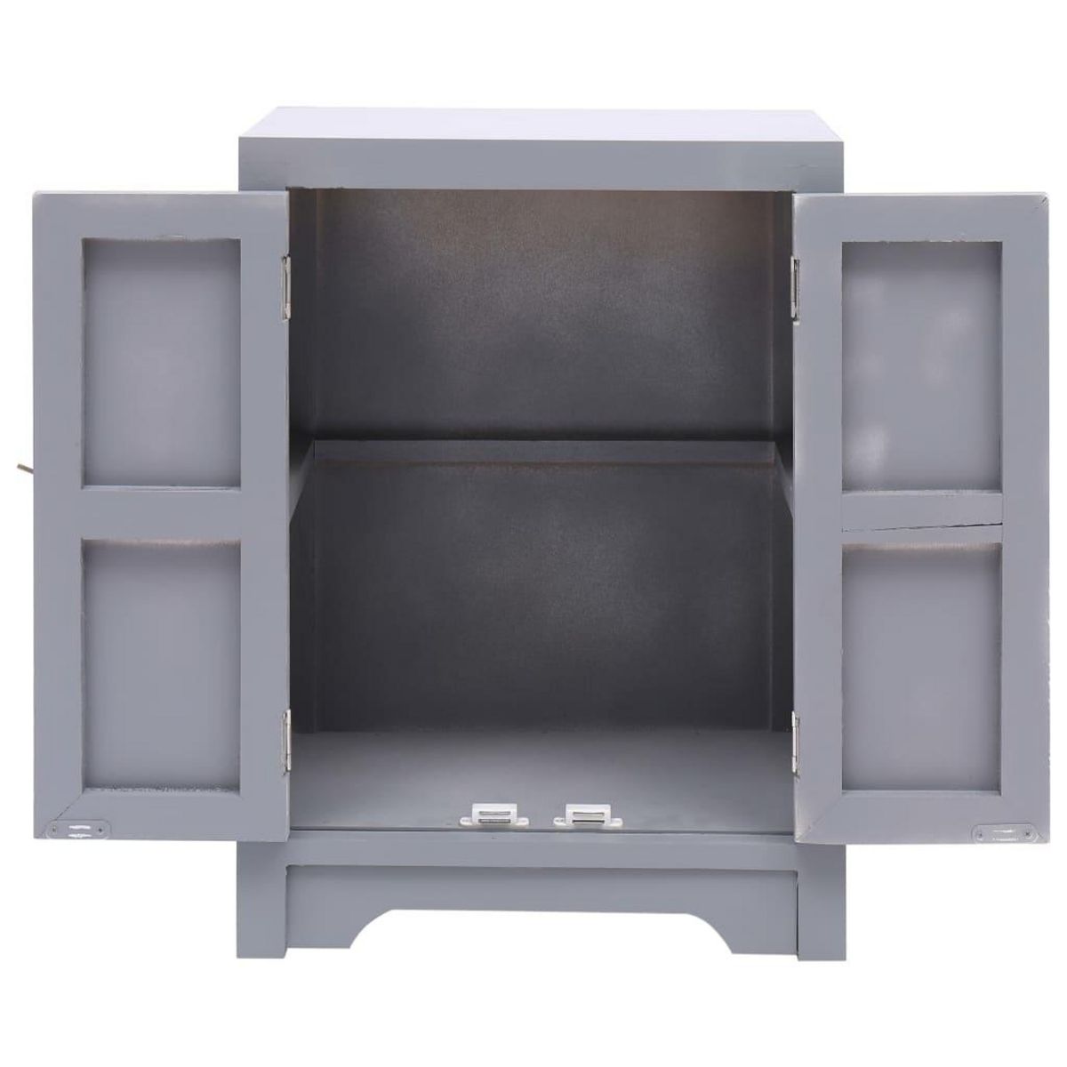 VIDAXL Table de chevet Gris 38x28x52 cm Bois de Paulownia