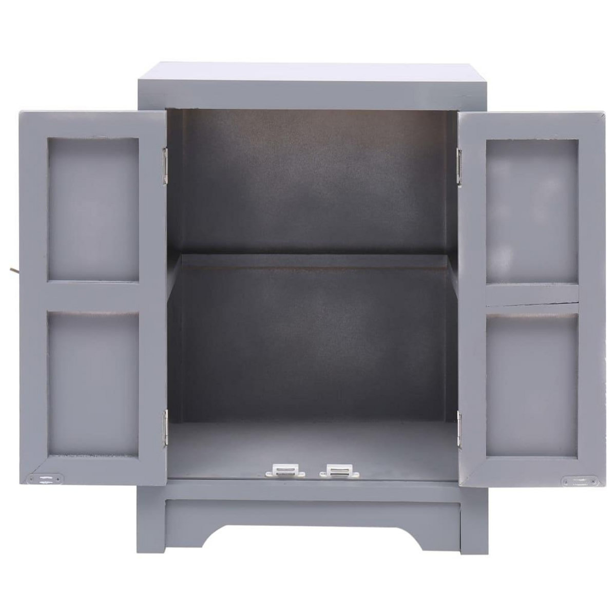 VIDAXL Table de chevet Gris 38x28x52 cm Bois de Paulownia