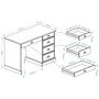 Voir la diapositive 4 : IDIMEX Bureau en pin COLETTE