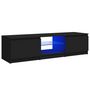Voir la diapositive 2 : VIDAXL Meuble TV avec lumieres LED noir 140x40x35,5 cm