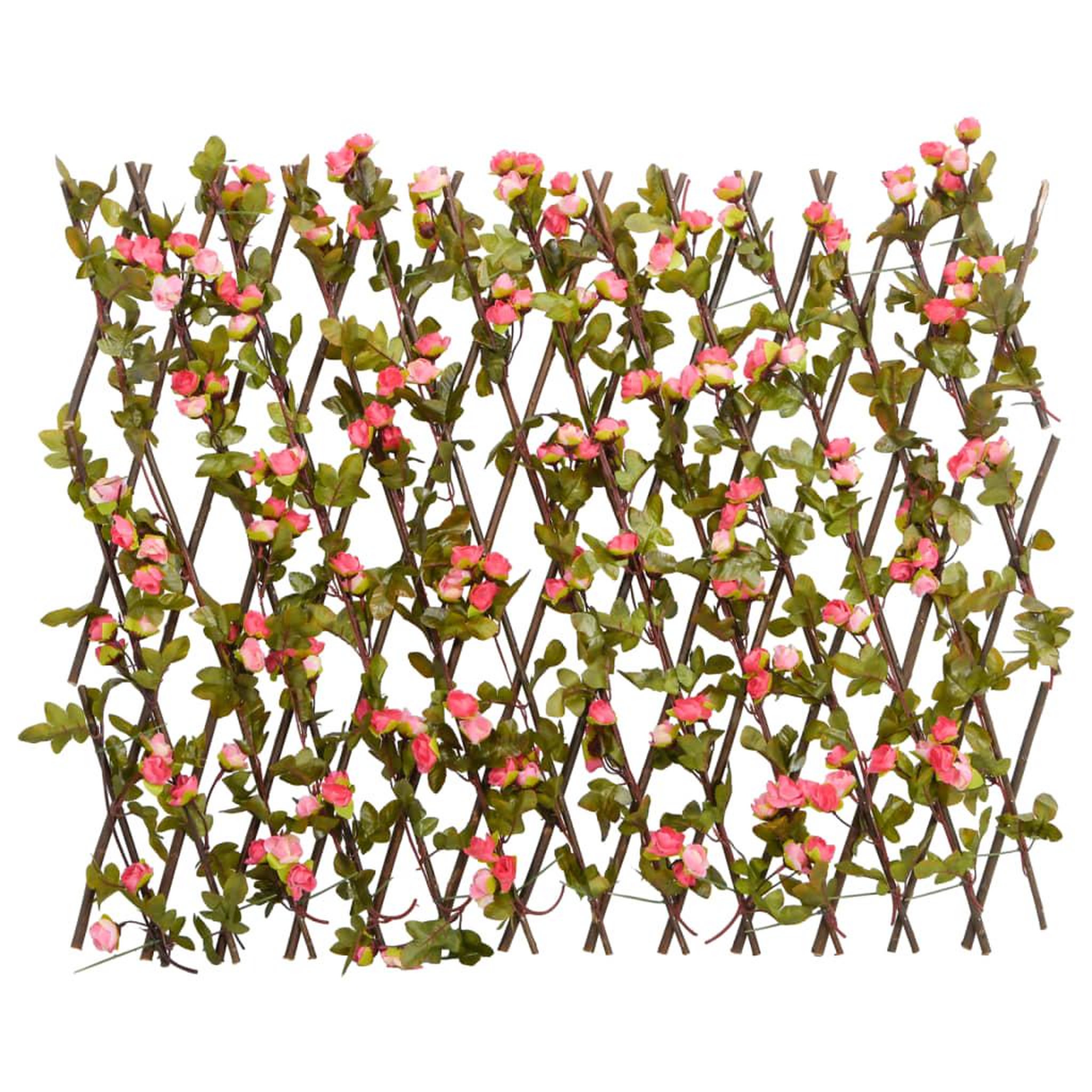 Voir la diapositive 2 : VIDAXL vidaXL Treillis de lierre artificiel extensible rose fonce 180x60 cm