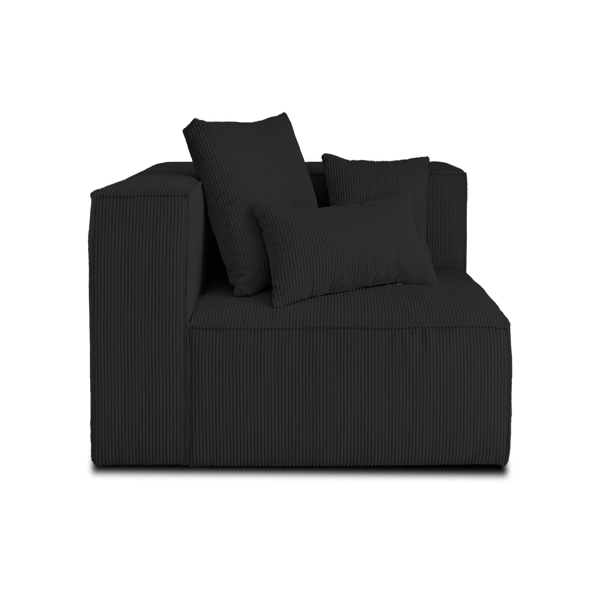Voir la diapositive 1 : BEST MOBILIER Colombine - module d'assise gauche - en velours côtelé