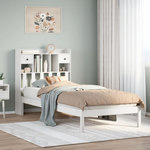 VIDAXL Lit bibliotheque sans matelas blanc 75x190cm bois de pin massif