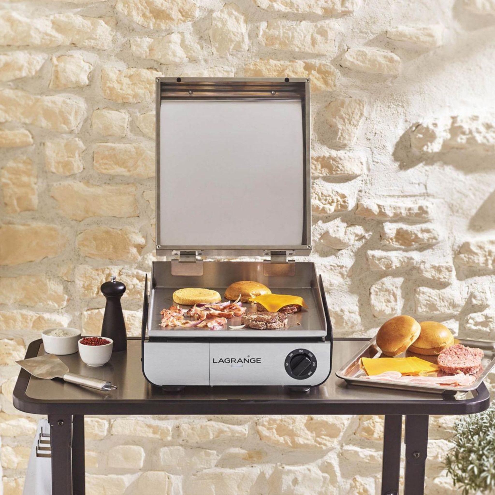 Voir la diapositive 5 : LAGRANGE Couvercle plancha Plancha Pro 35