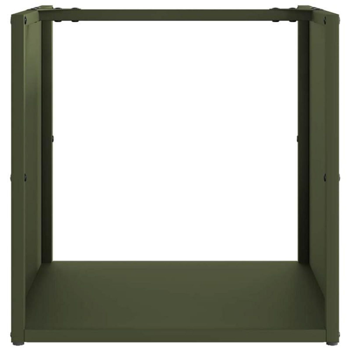 VIDAXL Portant de bois chauffage vert olive 40x40x40 cm