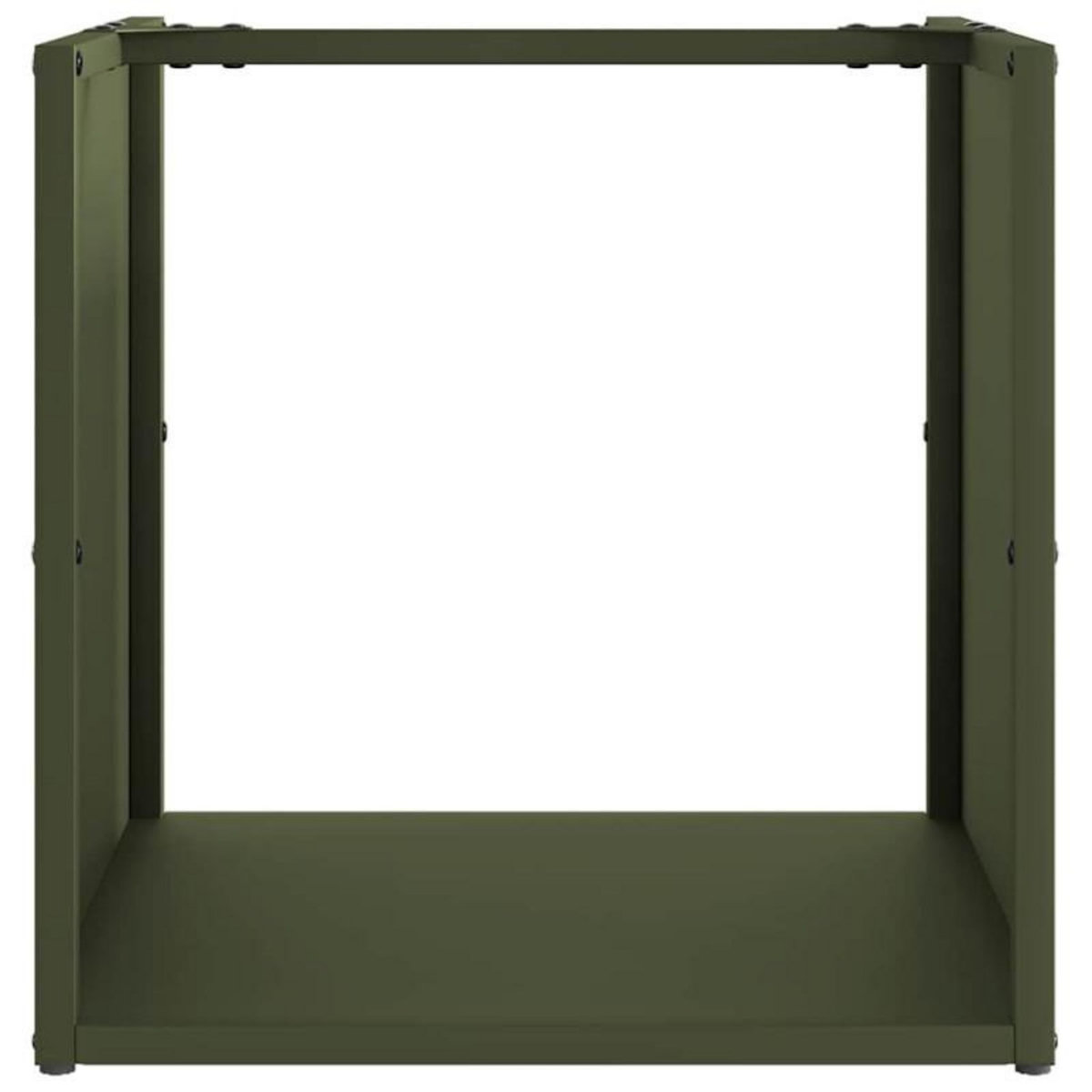 VIDAXL Portant de bois chauffage vert olive 40x40x40 cm