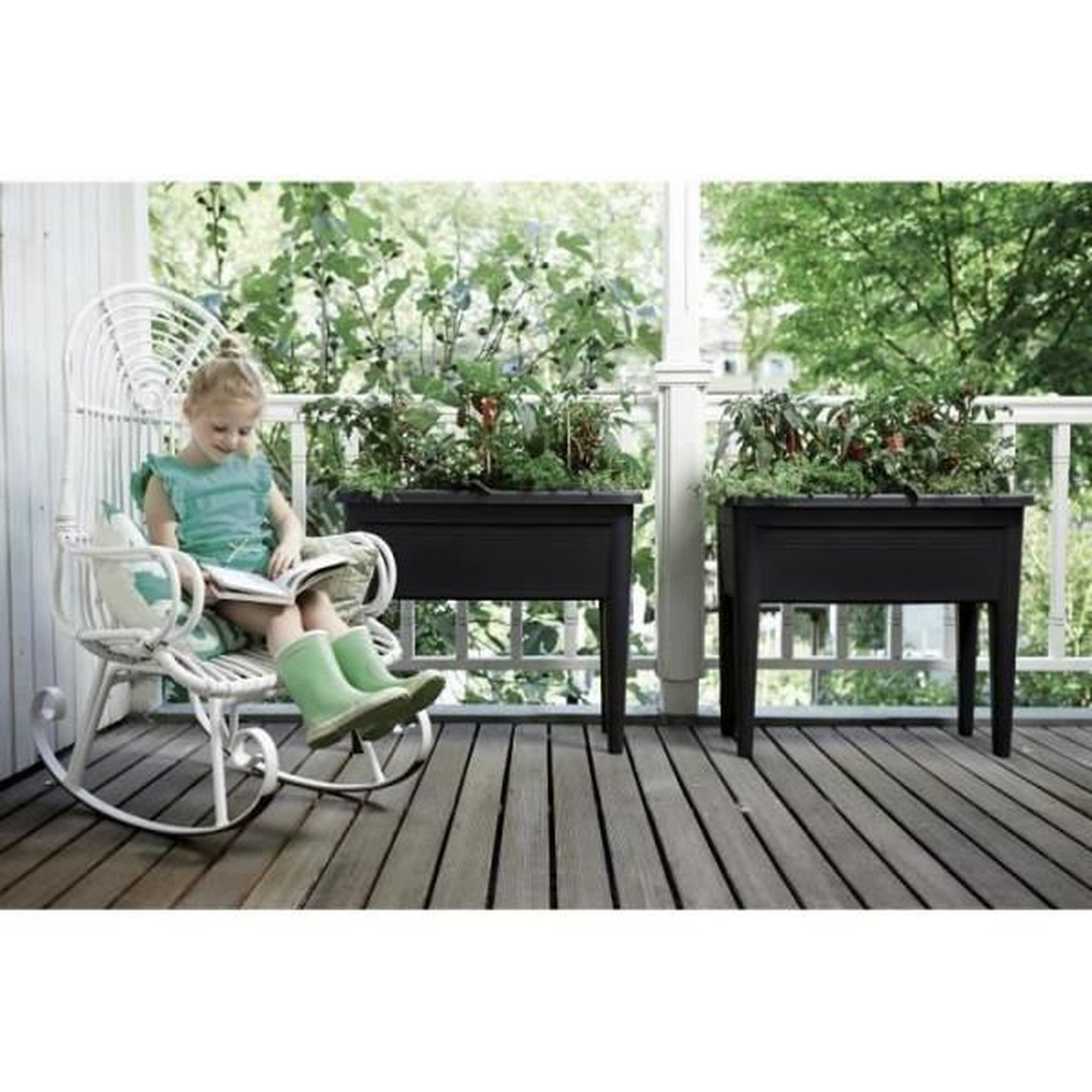 Voir la diapositive 3 : ELHO Elho table de culture xxl green basics - noir vif