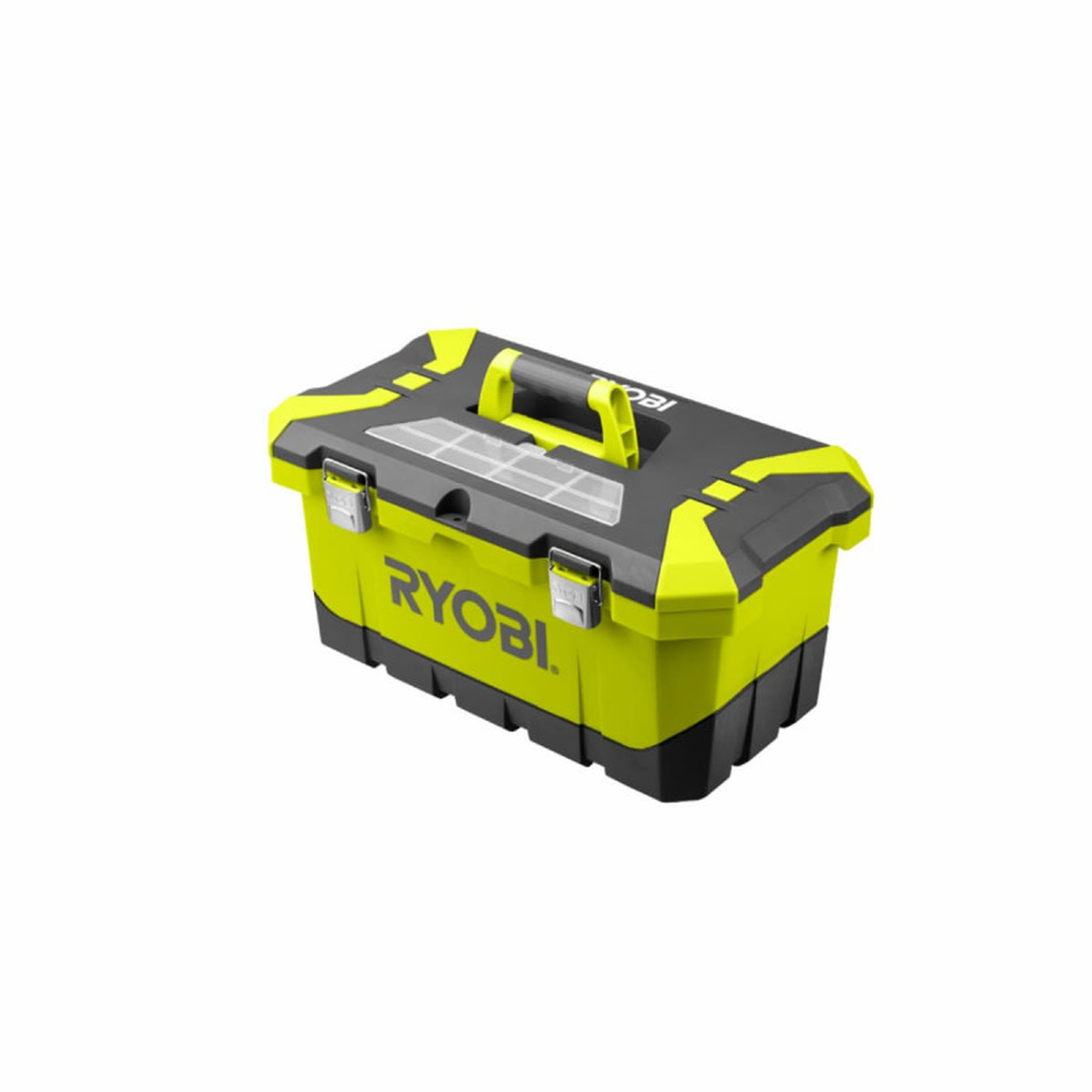 Voir la diapositive 3 : Ryobi Meuleuse d'angle RYOBI 800W 125mm - 1 disque diamant - 5 disques à ébarber - Toolbox RAG800-125TA6
