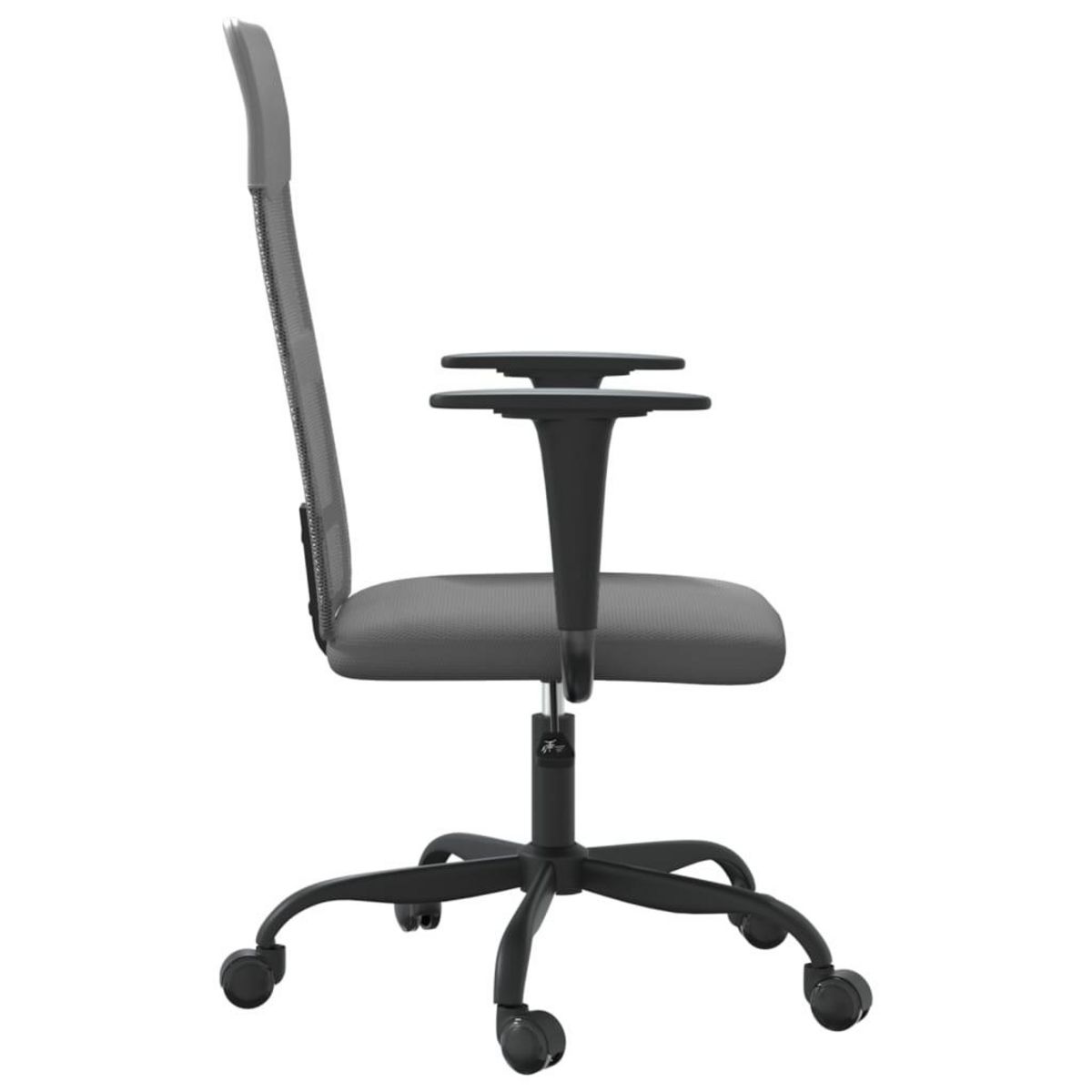 VIDAXL Chaise de bureau reglable en hauteur gris