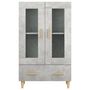 Voir la diapositive 5 : VIDAXL Buffet haut Gris beton 70x31x115 cm Bois d'ingenierie