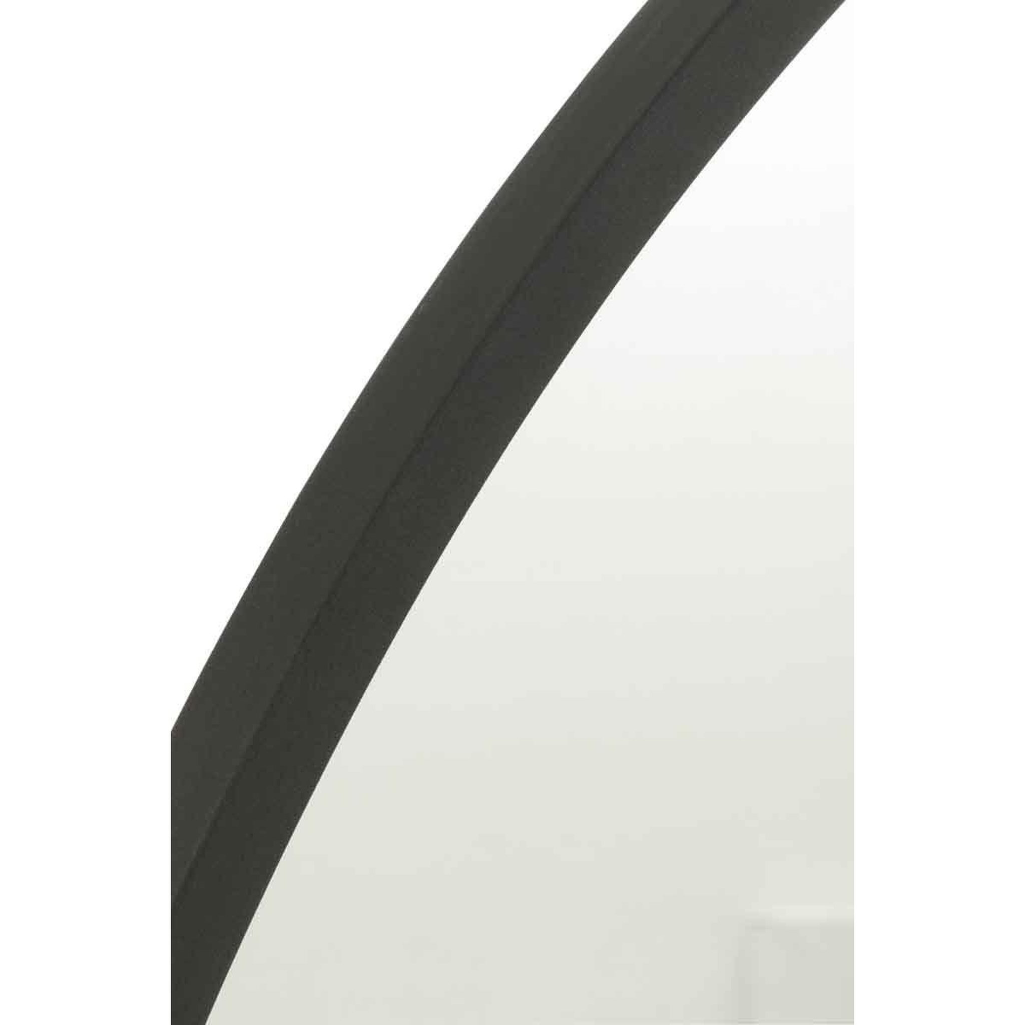 Voir la diapositive 2 : J-LINE Miroir Mural Design  Matazo  50cm Noir Mat