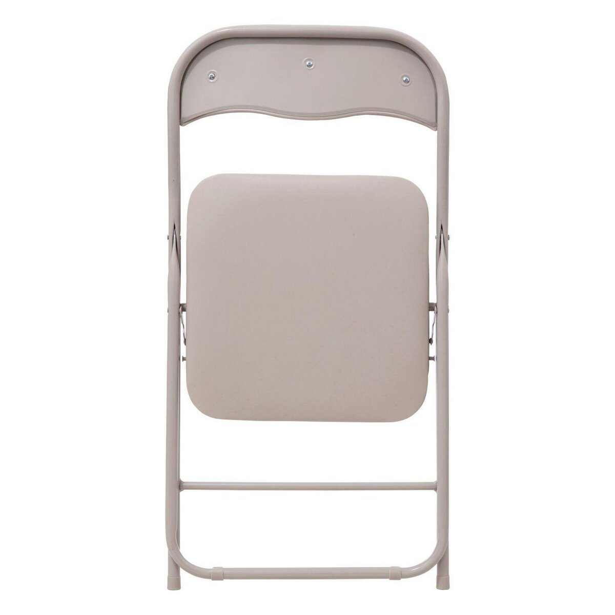 TOILINUX Lot de 6 chaises pliantes en PVC - Beige