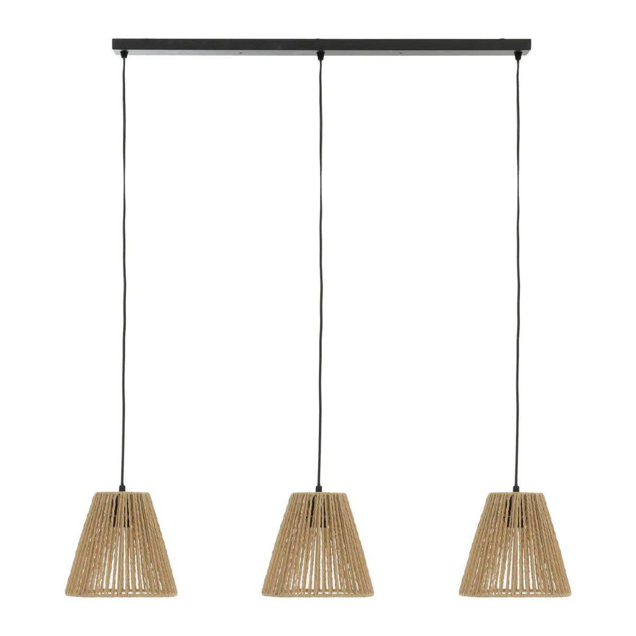 Voir la diapositive 1 : ATMOSPHERA Suspension 3 Têtes  Giada  77cm Naturel