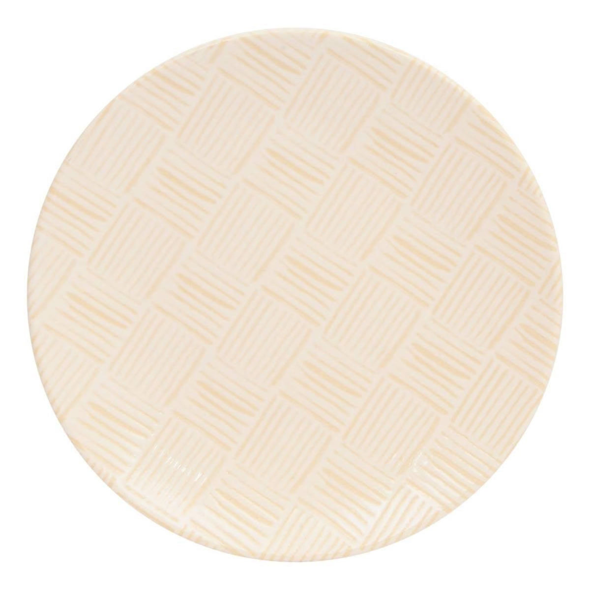 SECRET DE GOURMET Lot de 6 Assiettes à Dessert  Laetitia  19cm Crème