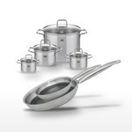 ELO Lot de 4 Faitouts Elo Relief Solution et 2 Poêles 24/28cm