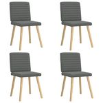 VIDAXL Chaises a manger lot de 4 gris fonce tissu