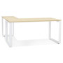 Voir la diapositive 1 : Paris Prix Bureau d'Angle Design  Abigano  170cm Naturel & Blanc