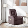 Voir la diapositive 1 : VIDAXL Fauteuil de massage inclinable Marron fonce Tissu