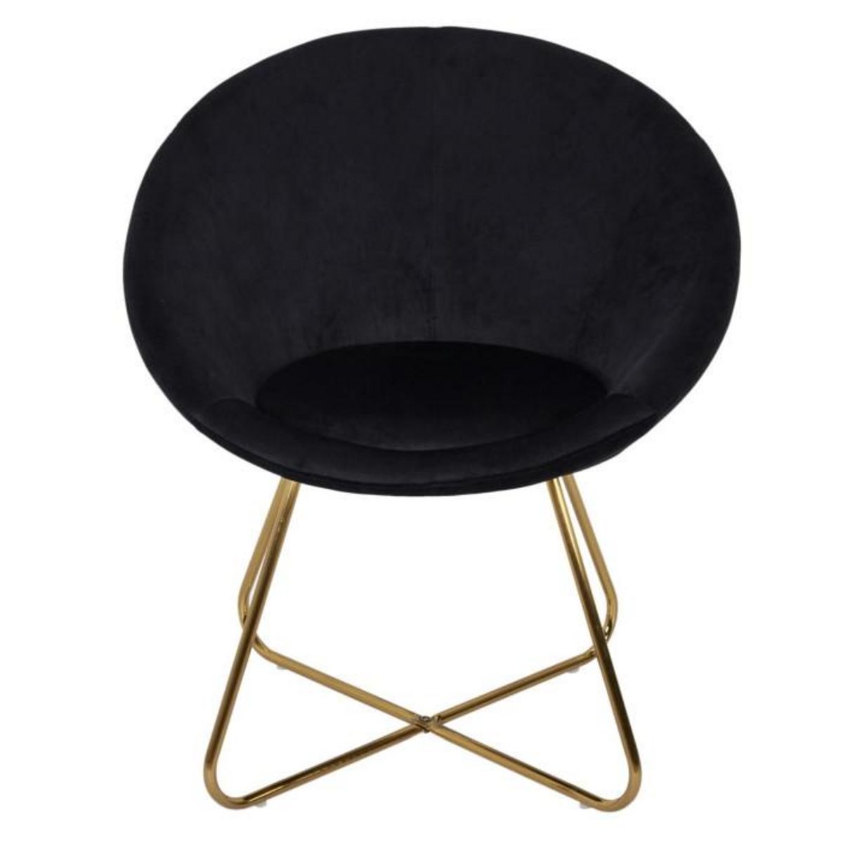 Paris Prix Fauteuil Design Velours  Karl  83cm Noir
