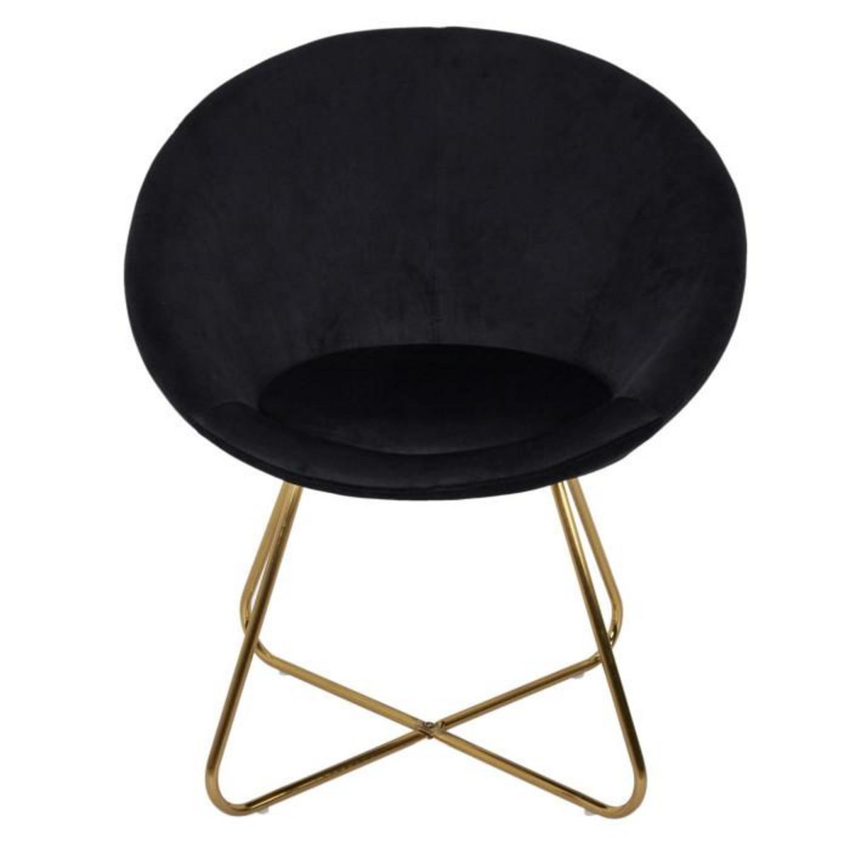 Paris Prix Fauteuil Design Velours  Karl  83cm Noir