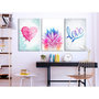 Voir la diapositive 2 : Paris Prix Tableau Imprimé  Tropical Dust 3 Panneaux  60x120cm