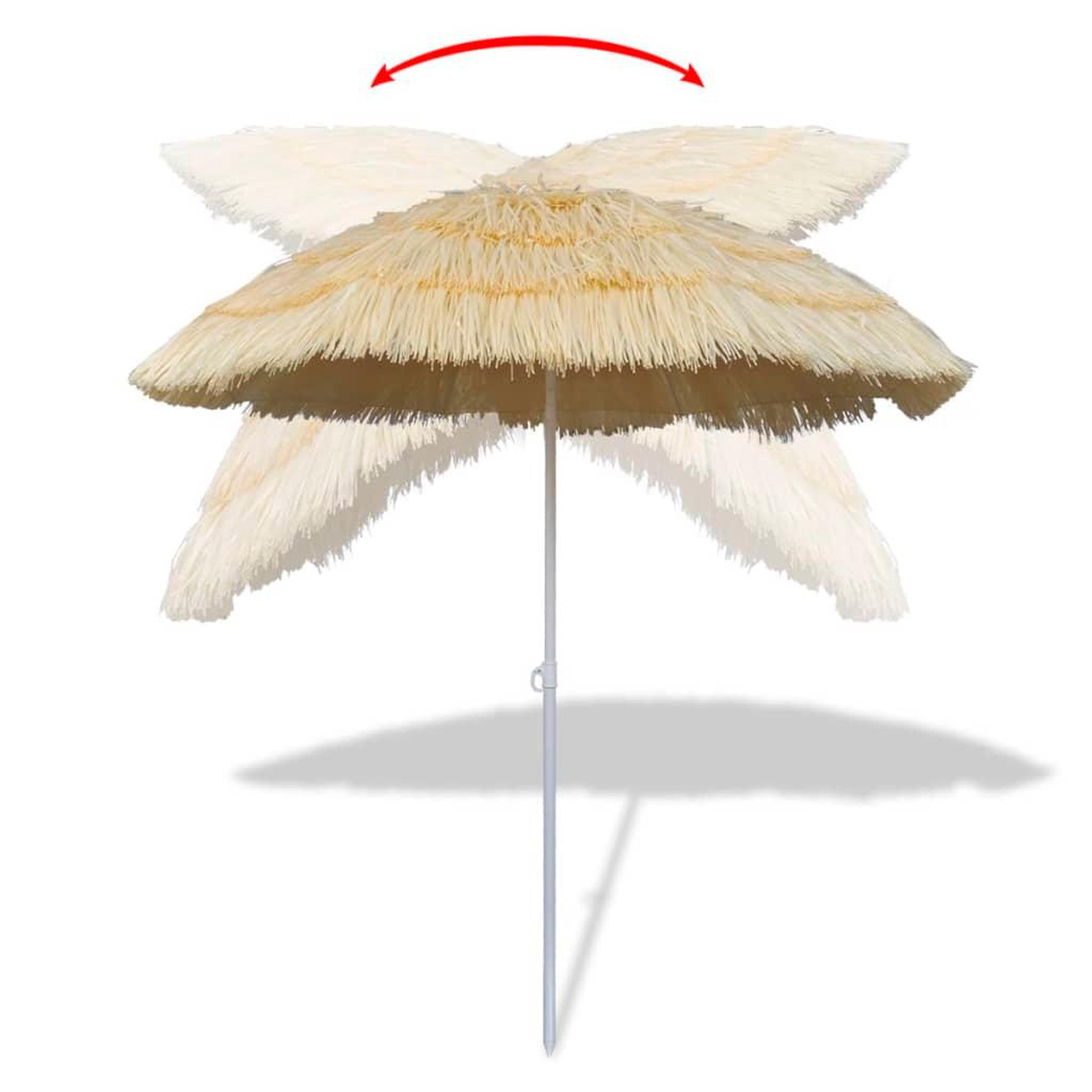 Voir la diapositive 3 : VIDAXL Parasol de plage inclinable style hawaii