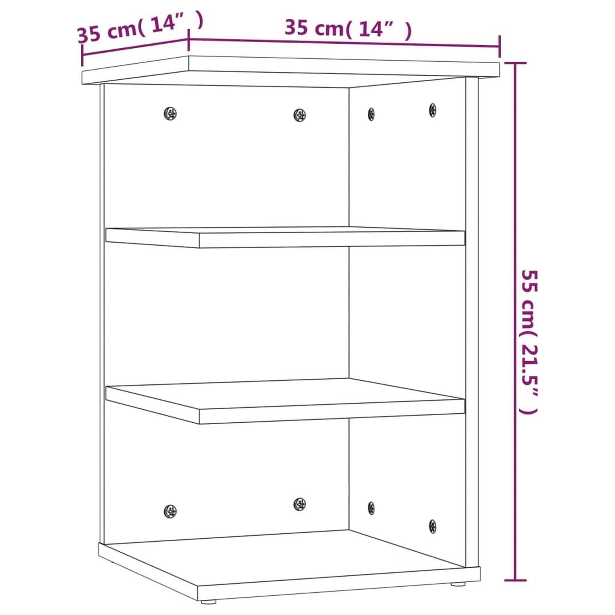 Voir la diapositive 6 : VIDAXL Armoire laterale Noir 35x35x55 cm Agglomere