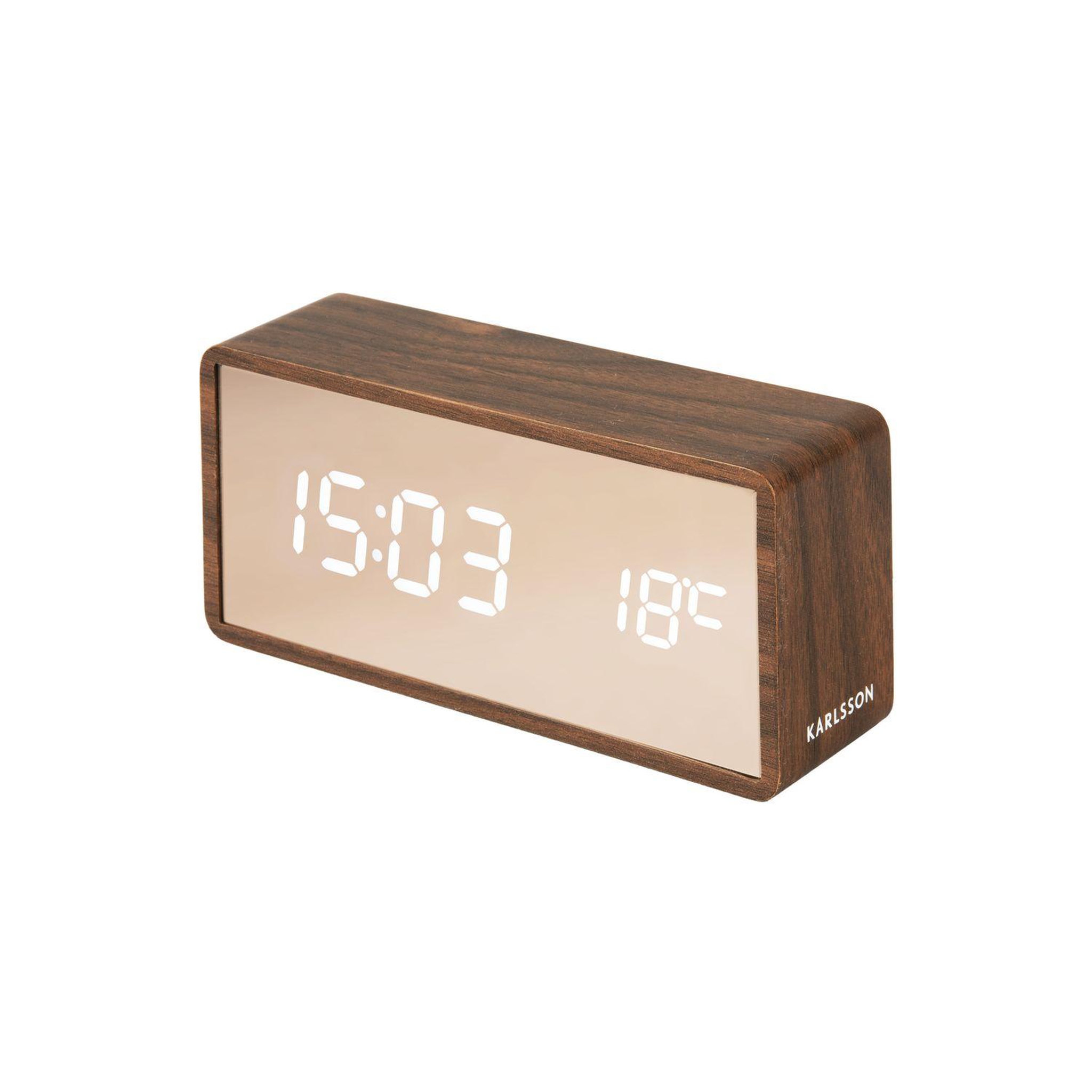 Voir la diapositive 2 : Karlsson Réveil Copper Mirror LED