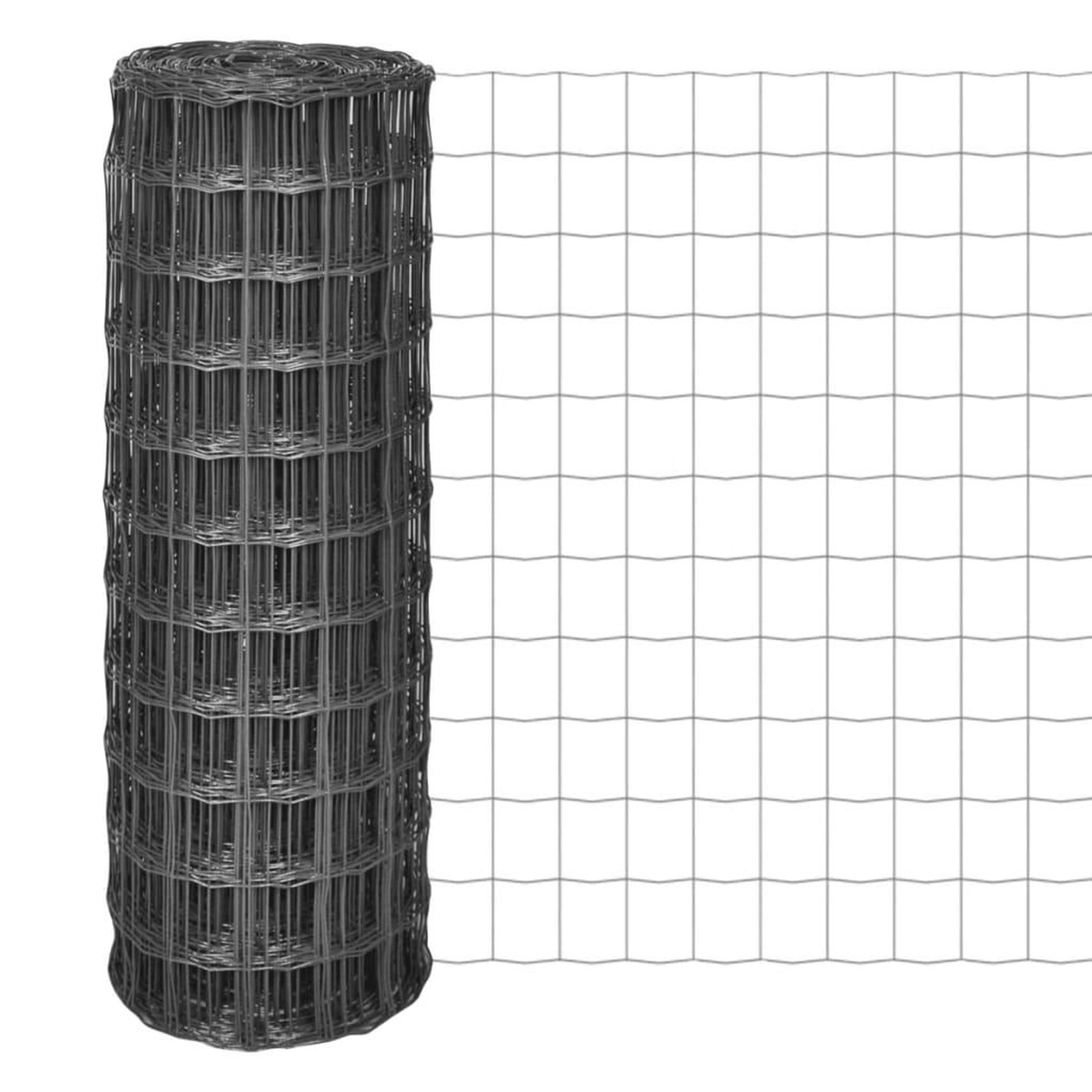 VIDAXL Cloture Euro Acier 25 x 1,2 m Gris
