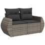 Voir la diapositive 5 : VIDAXL Salon de jardin avec coussins 10 pcs gris resine tressee
