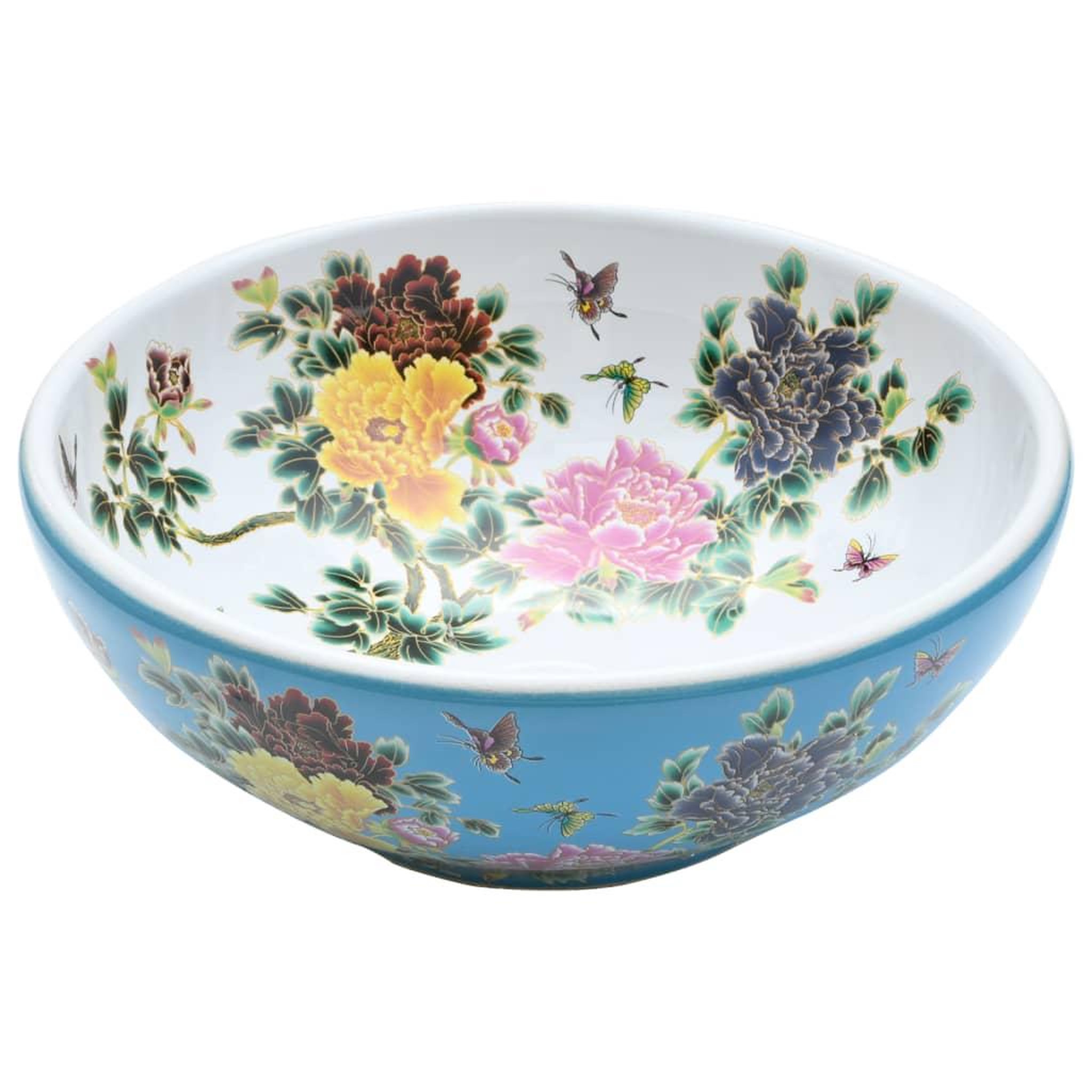 Voir la diapositive 3 : VIDAXL Vasque a poser multicolore rond Φ41x14 cm ceramique
