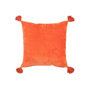 Voir la diapositive 2 : Paris Prix Coussin Velours Design Fleurs  Mexican  50x50cm Orange