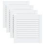 Voir la diapositive 2 : VIDAXL Portes d armoire à persiennes 4pcs blanc 39,5x39,4cm pin massif