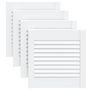 Voir la diapositive 2 : VIDAXL Portes d armoire à persiennes 4pcs blanc 39,5x39,4cm pin massif