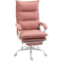 Voir la diapositive 1 : VINSETTO Fauteuil de bureau massant chauffant inclinable réglable repose-pieds rétractable microfibre rose
