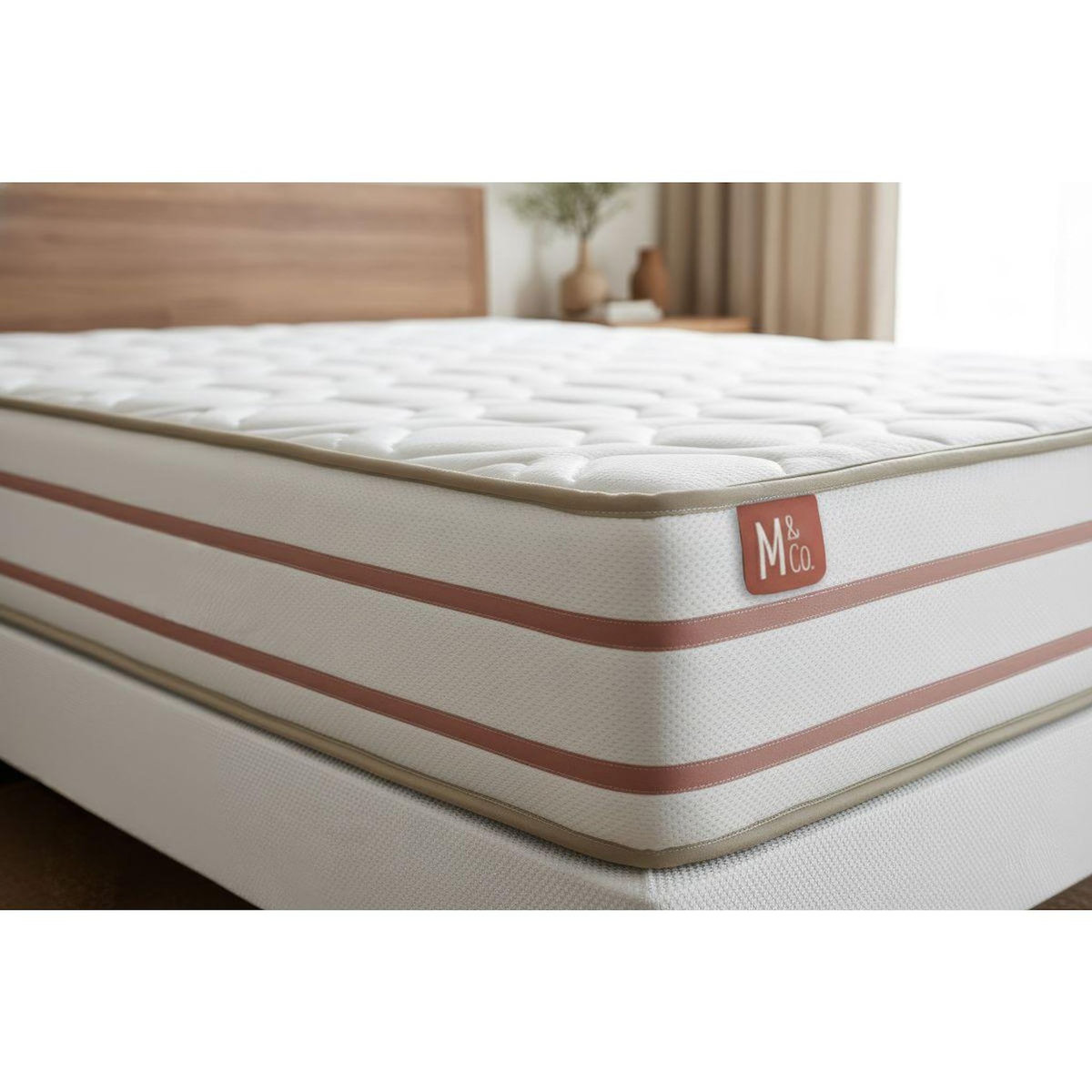 MARMOTTES&CO Pack prêt à dormir matelas LE DOUX 160x200cm Mémoire de forme - Ep. 24cm + sommier kit Blanc