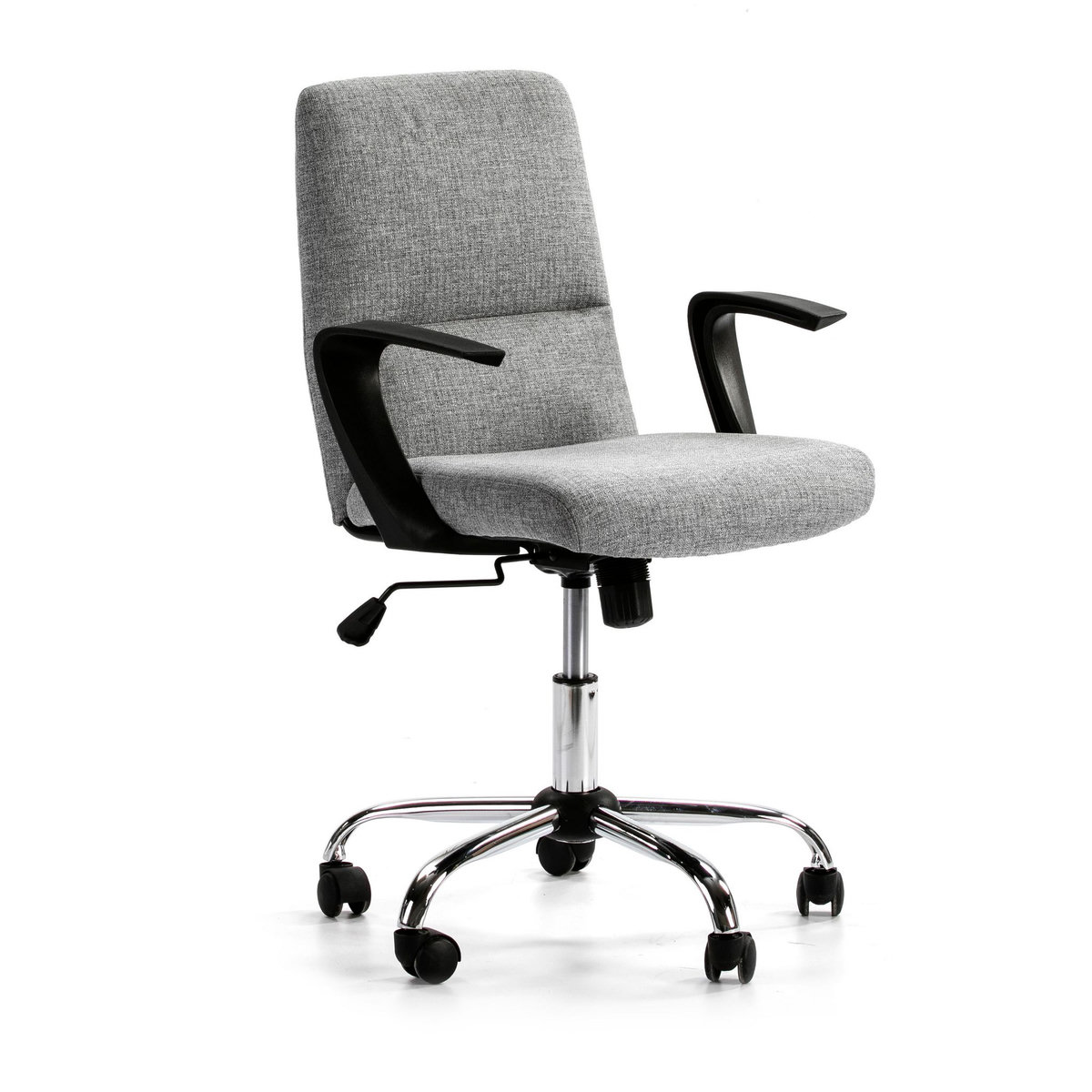VS VENTA-STOCK Fauteuil de Bureau relevable et reclinable Teo matelassé avec Tissu Gris Clair