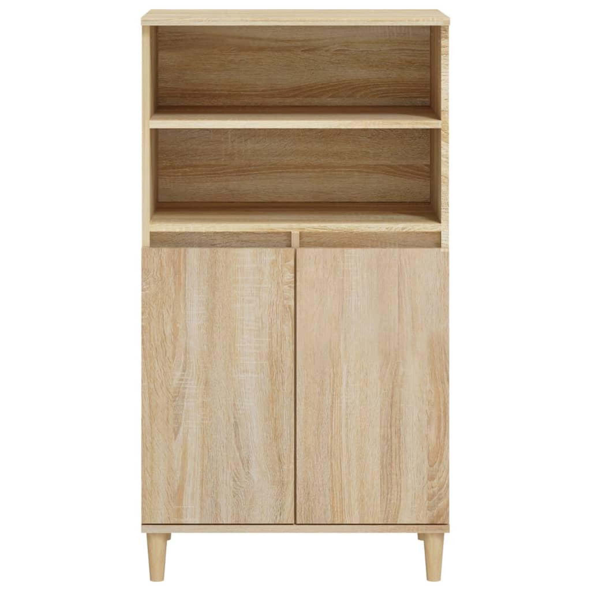 Voir la diapositive 3 : VIDAXL Buffet haut Chene sonoma 60x36x110 cm Bois d'ingenierie