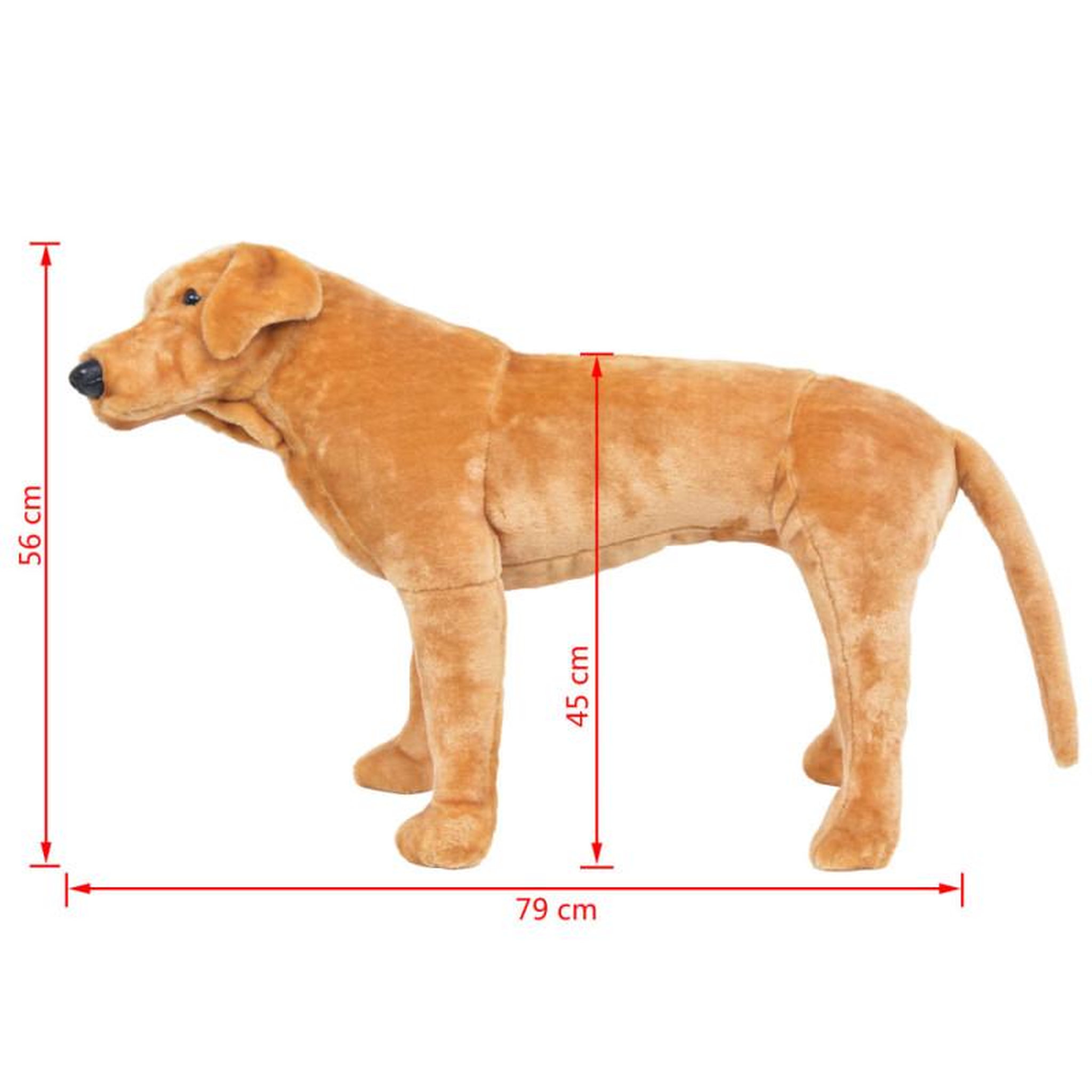 Voir la diapositive 5 : VIDAXL Jouet en peluche Chien de race Labrador marron clair XXL