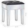 Voir la diapositive 6 : VIDAXL Coiffeuse miroir avec tabouret MDF et verre