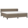 Voir la diapositive 3 : VIDAXL Sommier a lattes de lit avec matelas Taupe 200x200 cm Tissu