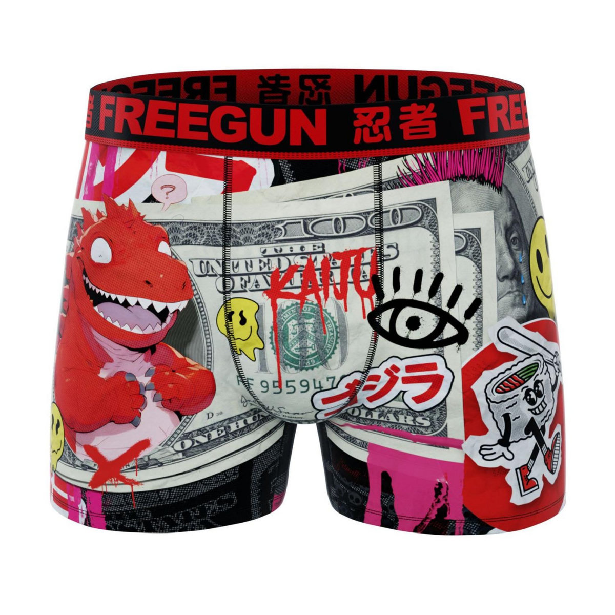 FREEGUN Lot de 3 boxers homme Pop Art Mona Lisa