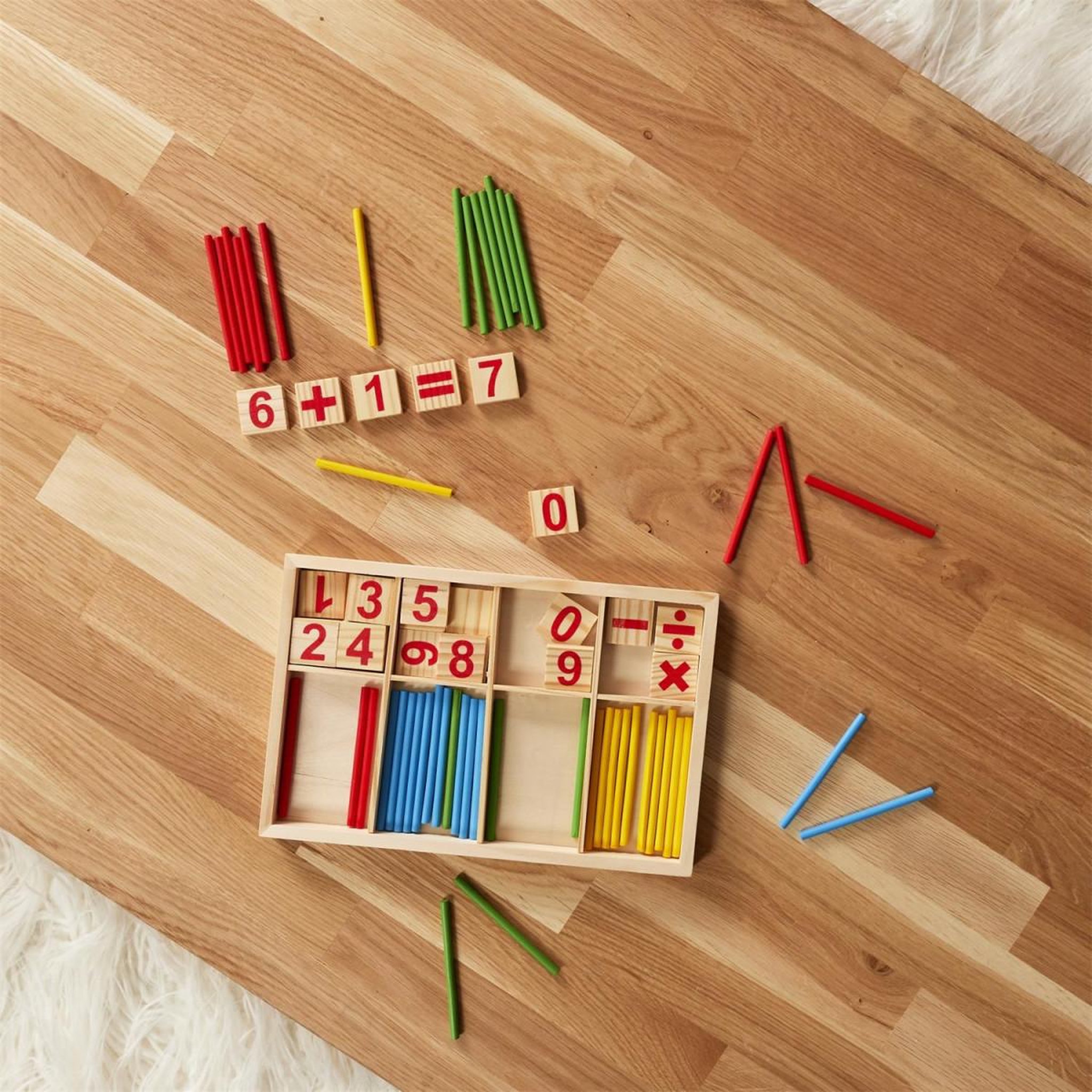 Voir la diapositive 3 : Jeux 2 momes Bâtons de calcul  je comprends les maths  24cm multicolore