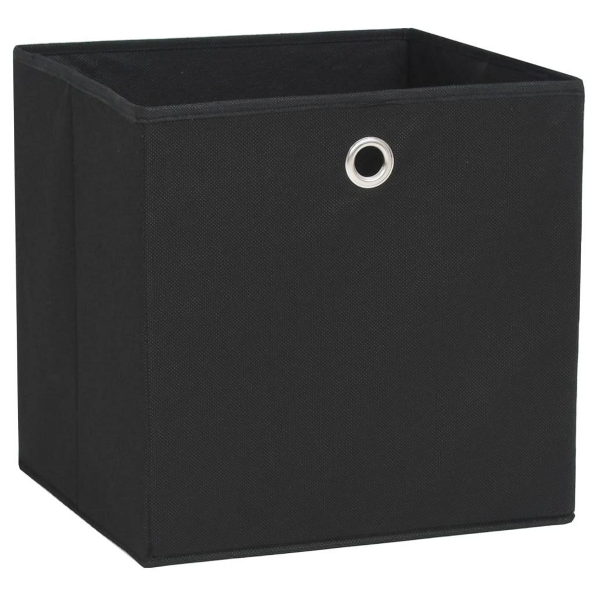 VIDAXL Boîtes de rangement 4 pcs Tissu intisse 28x28x28 cm Noir
