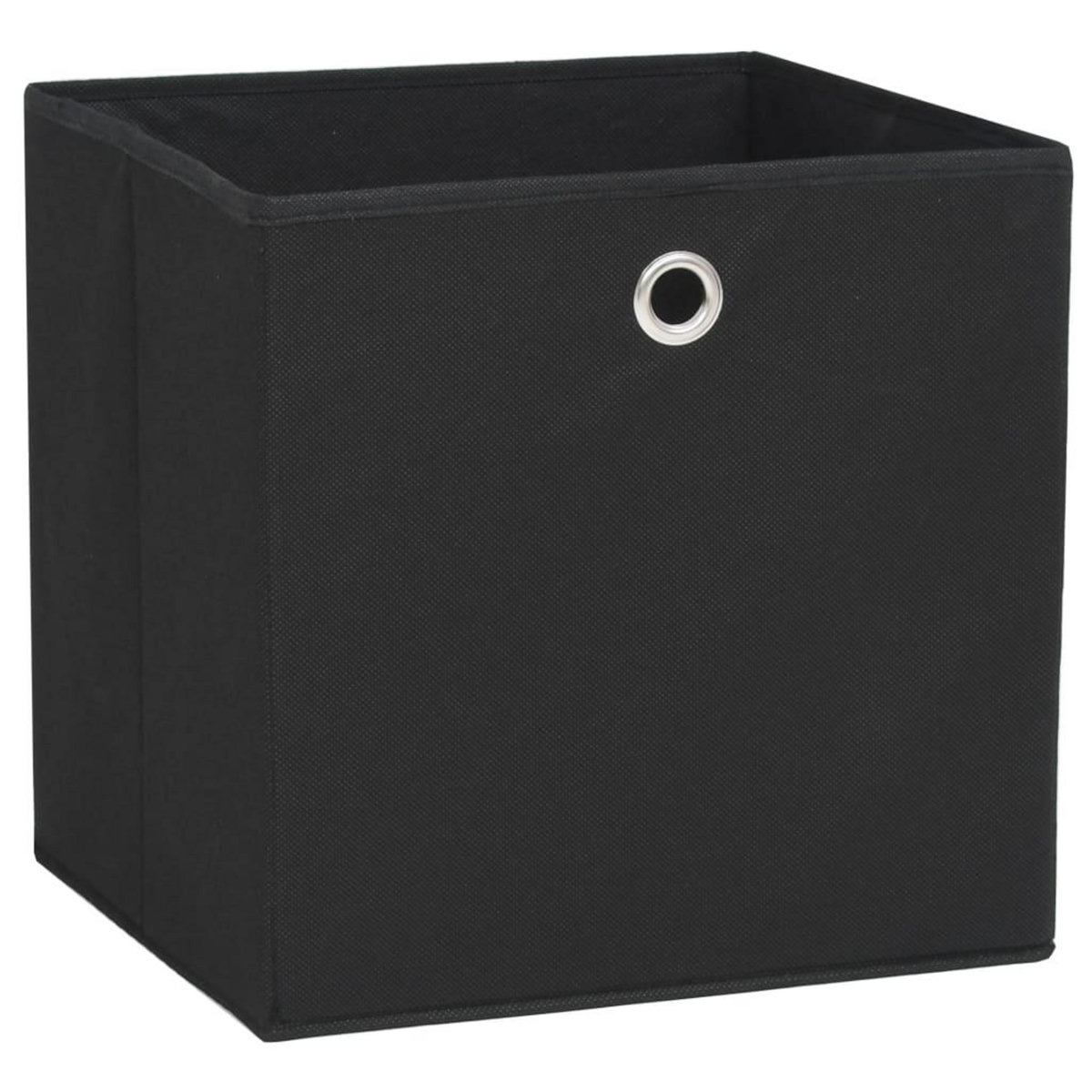 VIDAXL Boîtes de rangement 4 pcs Tissu intisse 28x28x28 cm Noir