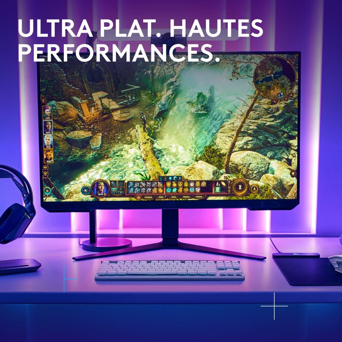 Logitech Clavier gamer sans fil G515 Lightspeed TKL tactile Blanc