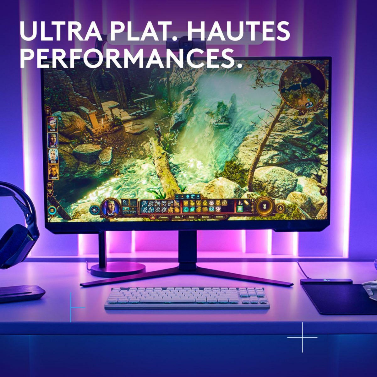 Logitech Clavier gamer sans fil G515 Lightspeed TKL tactile Blanc