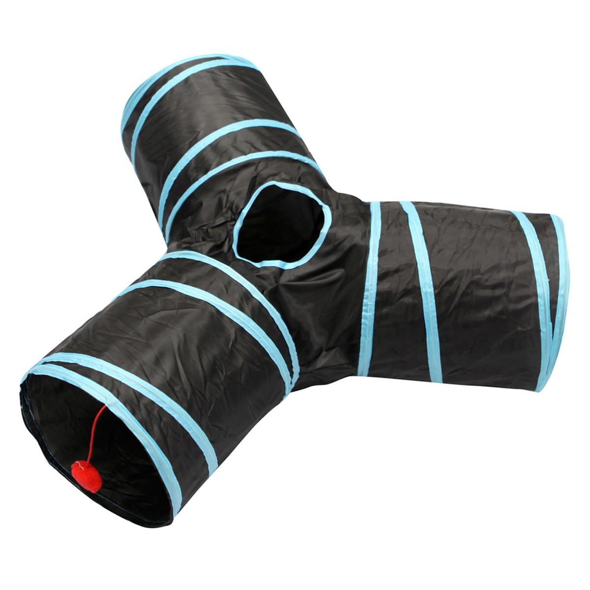 Voir la diapositive 1 : LOVE STORY Jouet pour chat  tunnel de jeu  70cm bleu