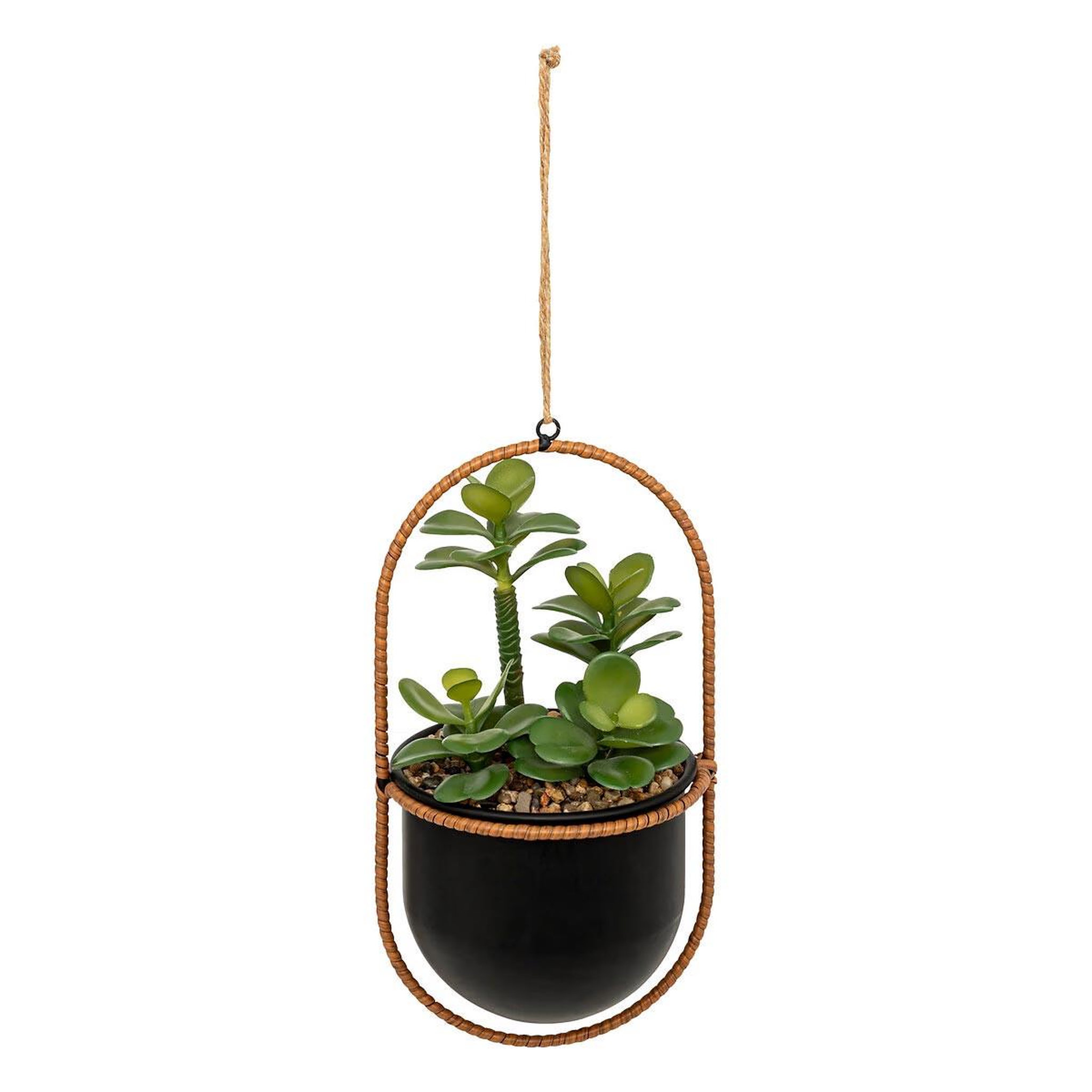 ATMOSPHERA Plante artificielle suspendue  tyla  31cm noir
